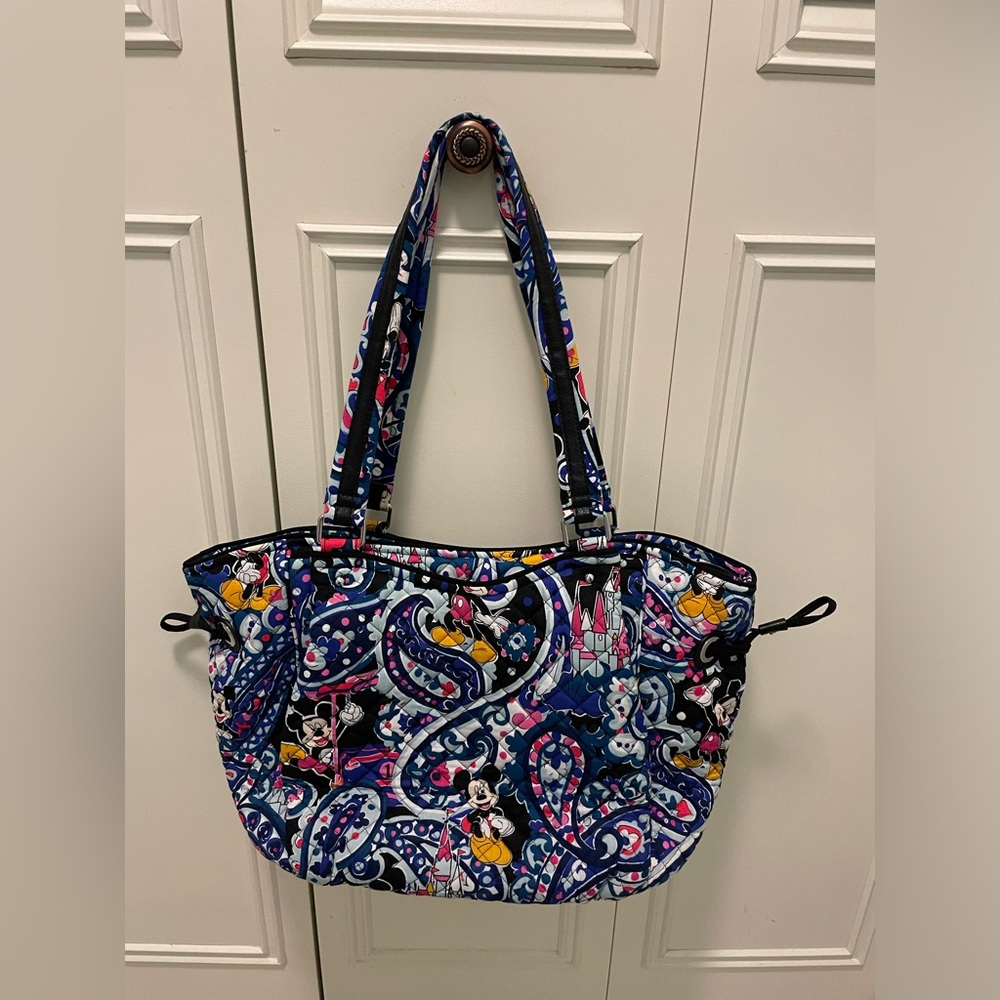 Vera Bradley & Disney Mickey’s Whimsical Paisley Iconic Glenna Satchel EUC